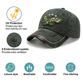 Baynetin Baseball Cap, Unisex Adjustable Retro Baseball Hat, Cotton Summer Hat, Sun Hat, Sporty Outdoor Caps, Hats, Embroidered Eagle, Adjustable Sun Protection, Army Green