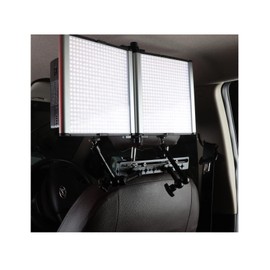 Proaim Headrest Car Mount for in-Car Rigging Cameras Setups. Multiple Mounting Threads & Holes, Quick & Easy Screw Mounting. Sliding Mounting Clamp – Flexible Rigging, Secure & Robust (P-HDRT-01)