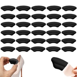 Pack of 30 Heel Protectors for Shoes, Heel Pads for Shoes, Suitable for Heel Pads for Too Large Shoes, Prevents Blisters and Friction (Black)