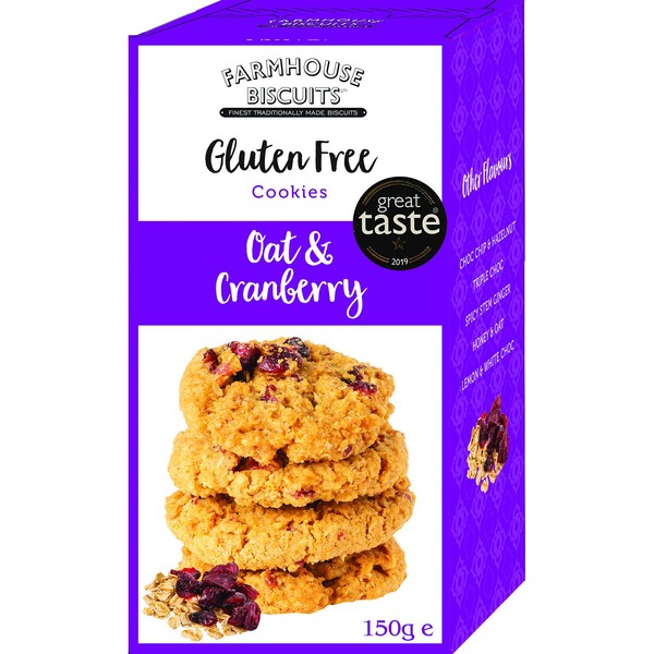 Farmhouse Biscuits Gluten Free Oat & Cranberry Biscuits 150 g