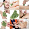 Gua Sha Stone Set, Jade Guasha Massage Scraper, Face Roller