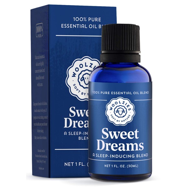 Woolzies Sweet Dreams Essential Oil Blend | Helps Sleep Better Faster Restful | Undiluted Therapeutic Grade (Sweet Dreams, 1 Oz)