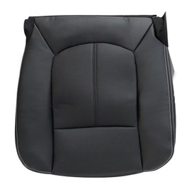 Priprilod Black Leather Driver Side Bottom Perforated Replacement Seat Cover Compatible with Ford F250 F350 F450 F550 Lariat 2011 2012 2013 2014 2015 2016