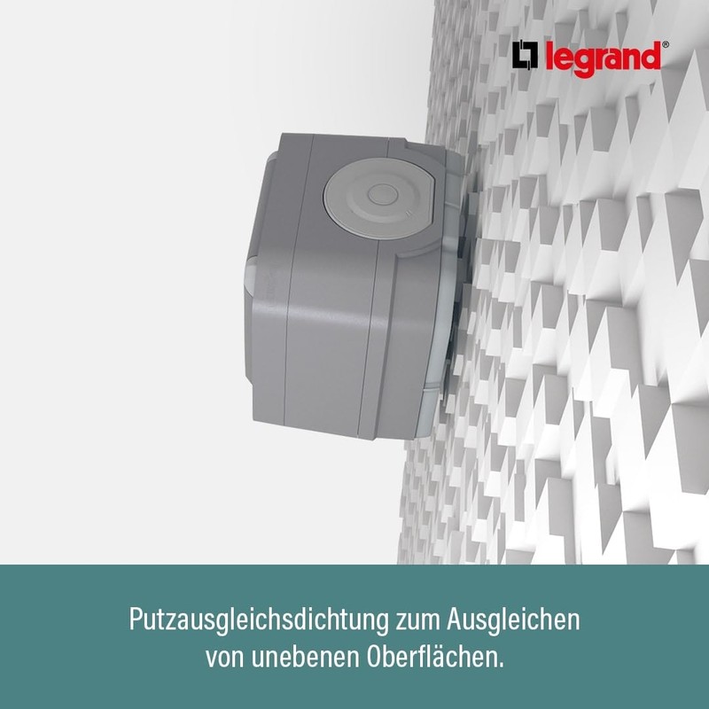 LEGRAND, Plexo New Connected Wet Room Surface-Mounted Light Switch, Dimming