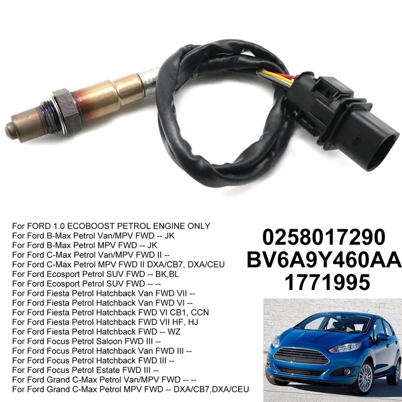 Front Lambda O2 Oxygen Sensor 0258017290 Fit For Ford 1.0