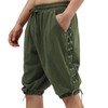 SYQBR Men's Medieval Pirate Cotton and Linen Shorts, Breathable Fabric,