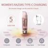 Bikini Trimmer for Women, Waterproof Electric Bikini Shaver Cordless Recharge