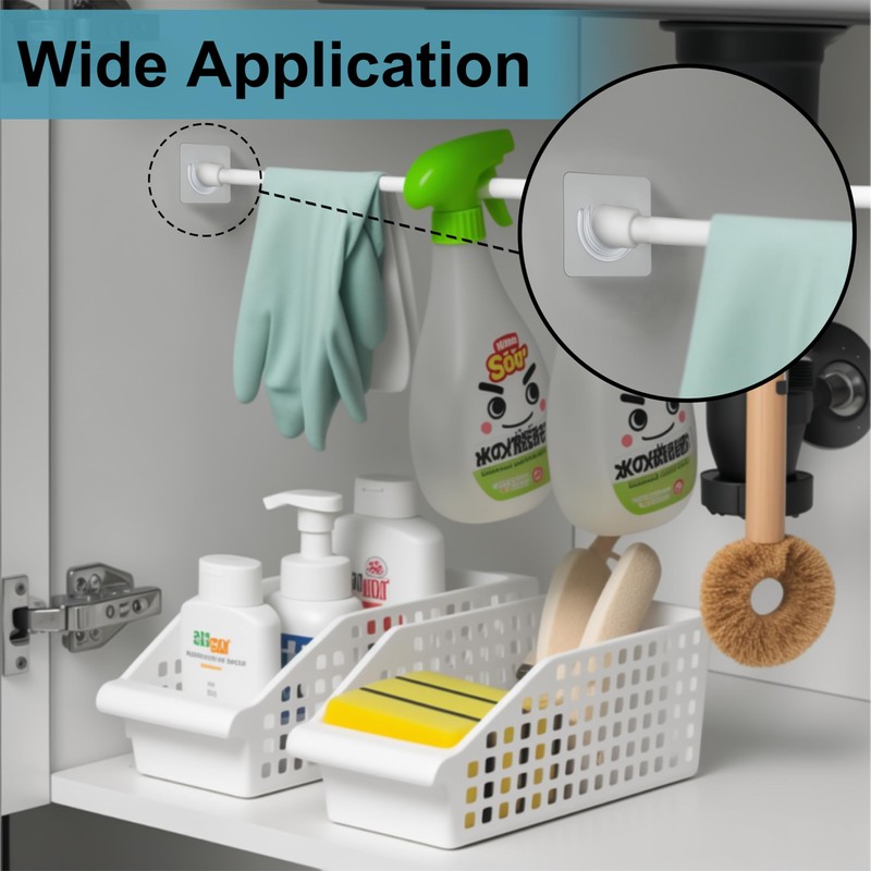 12 Pack Shower Rod Holder, Adhesive Shower Curtain Rod Holder