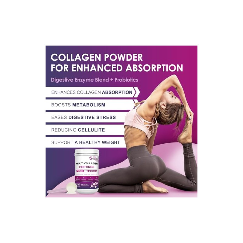 Nature Target Multi Collagen Peptides Powder Servings Type Iii Hydrolyzed
