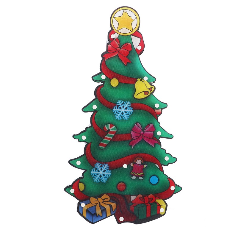 LED Christmas Decoration Light PVC Lighted Festival Window Silhouette Christmas