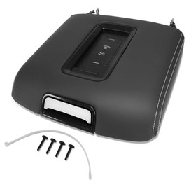 Auto Dynasty [Floor Console Model] Center Console Lid Assembly with Wireless-Charger Compatible with Chevy Tahoe Suburban GMC Yukon XL 2015-2020, Black