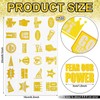 Landhoow 240 Pcs Yellow Team Spirit Tattoos Temporary Glitter Go