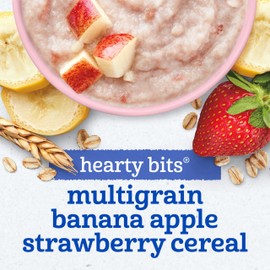 Gerber Toddler Food, Multigrain Banana Apple Strawberry Cereal, 8g Whole Grains, Iron, Zinc & Vitamin B12, Toddler Cereal, 6-Pack