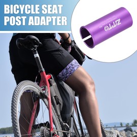 A ABSOPRO Seatpost Shim Adapter 25.4mm 1" Inner Diameter 27.2mm 1.07" Outside Diameter Bicycle Seatpost Tube Reducer Sleeve Bushing Aluminum Alloy Purple (Set of 2)