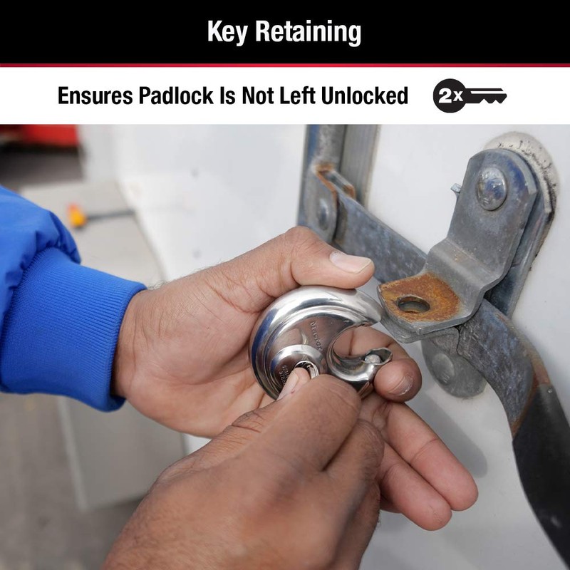 Master Lock 40TRI Shrouded Stainless Steel Disk Padlock with 2-3/4"