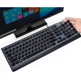 CaseBuy Keyboard Cover for Lenovo 510 Wireless Keyboard GX30N81775 4X30M39458, Lenovo Wireless Keyboard Protector Skin, Keyboard Accessories, Black