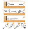 56 PCS Wire Rope Kit, Vinyl Coated Aircraft Cable, Outdoor