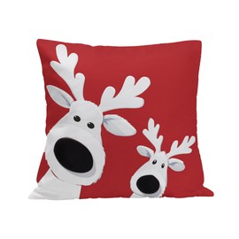 Leartoflife Christmas Throw Pillow Covers 18x18 Inches, Reindeer Christmas Pillow Cover, Decorative Christmas Pillow Case for Home Couch Bedroom Decor