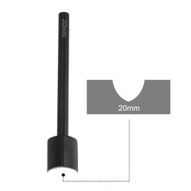 uxcell V-Shaped Leather Punch, 20mm, Leather Cutter, Belt End Cutter, Carbon Steel V Shape Punch Tool for Crafting Strap Belt, Wallet and Bag