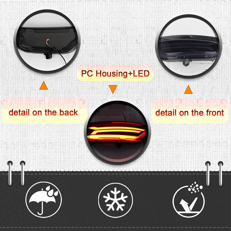 BINQIGOO LED Rear Bumper Reflector Lights Trim for Mazda CX-5