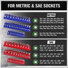Magnetic Socket Organizer Set, 6PCS Magnetic Socket Holder, 1/4", 3/8",