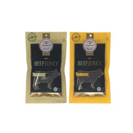 Aufschnitt Grass Fed Beef Jerky - Low Sodium, Certified Kosher - Made in USA - Keto Friendly - 2 Pack, Variety