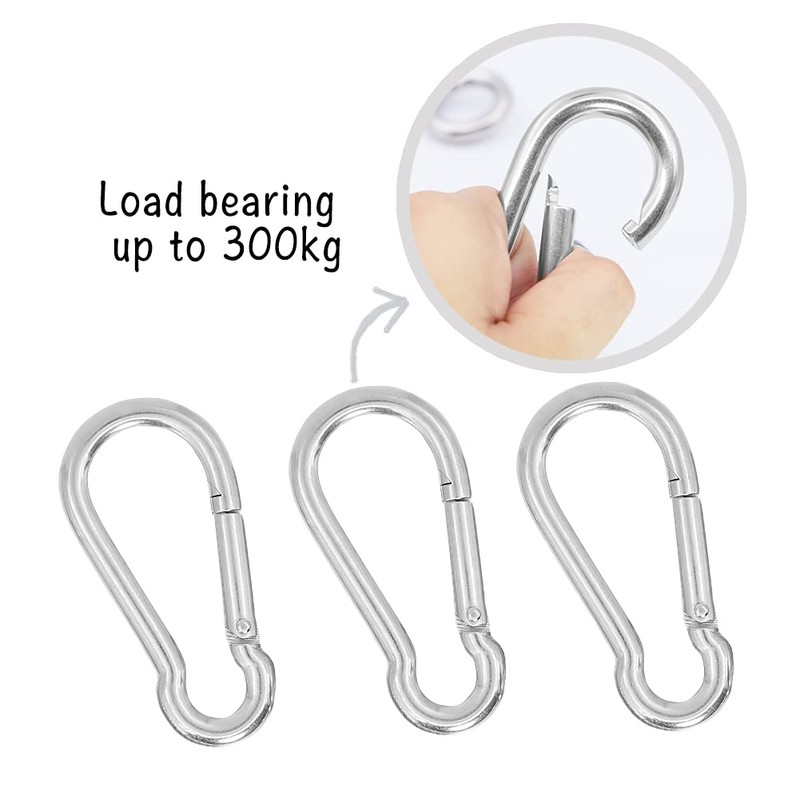 Boerni Hammock Set, 3 Eye Shaped Screws with 3 Carabiner