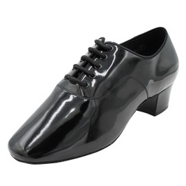 Very Fine Mens Ballroom Dance Shoe Constantine Patent Leather Bachata Salsa Latin Ballroom 2" Heel 10.5 M