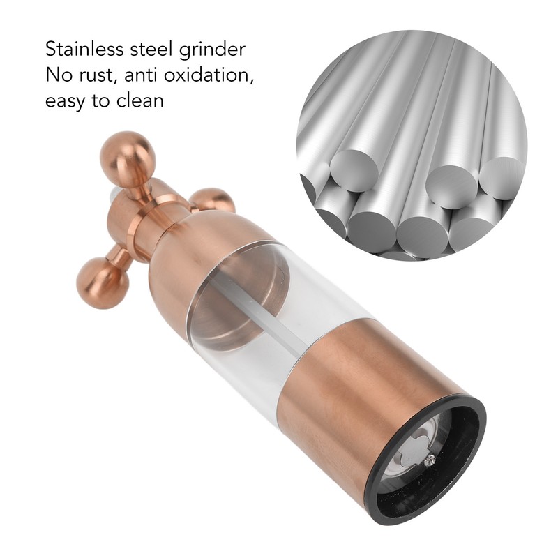 Pepper Mill Professional Refillable Ceramic Rotor Coarseness Adjustable Manual Pepper