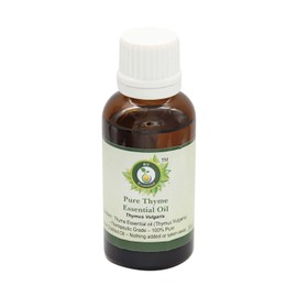 Ätherische Thymian Öl | Thymus vulgaris | Für das Haarwachstum | Haar Öl | Für Haut | Für Körper | 100% reines natürlich | Dampf destilliert | Thyme Essential Oil | 15ml | 0.507 Unzen By R V Essential