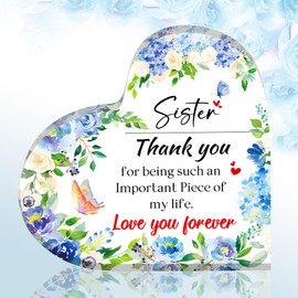 Bestie Gifts for Women, Best Friends Gifts for Women, Engraved Heart-shape Acrylic Plaque Gift 4.3 x 4.3Inch, Birthday Gifts for Women Friendship, Work Bestie Gifts for Women, Gifts for Best Friends