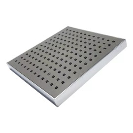 IML Regadera Cuadrada Antisarro 20cm + Tubo Redondo 50cm De Lujo