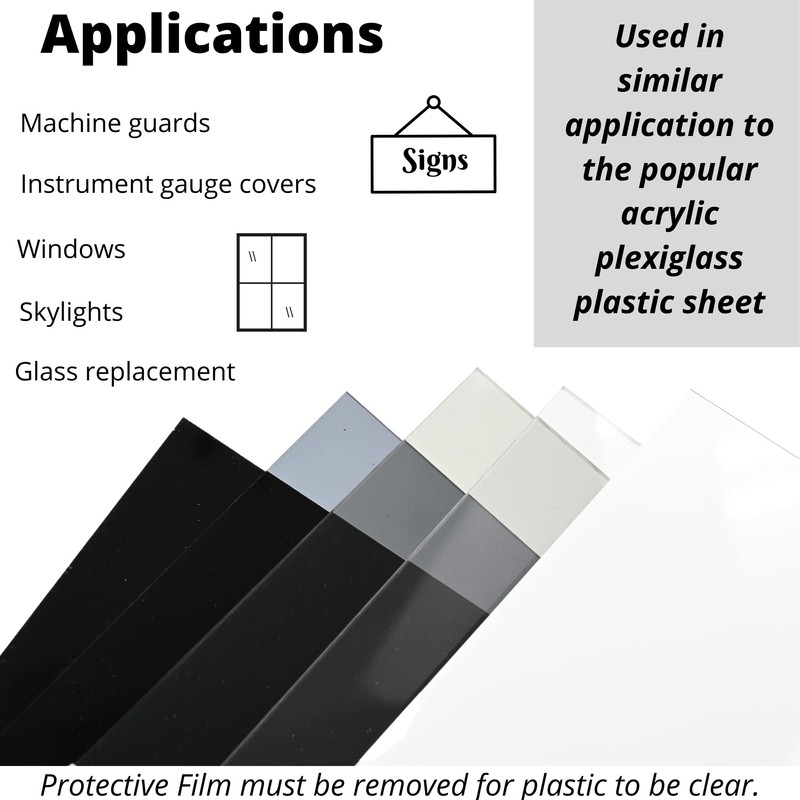 BuyPlastic Polycarbonate Plastic Sheet - 7130 Gray, 1/8" x 12"