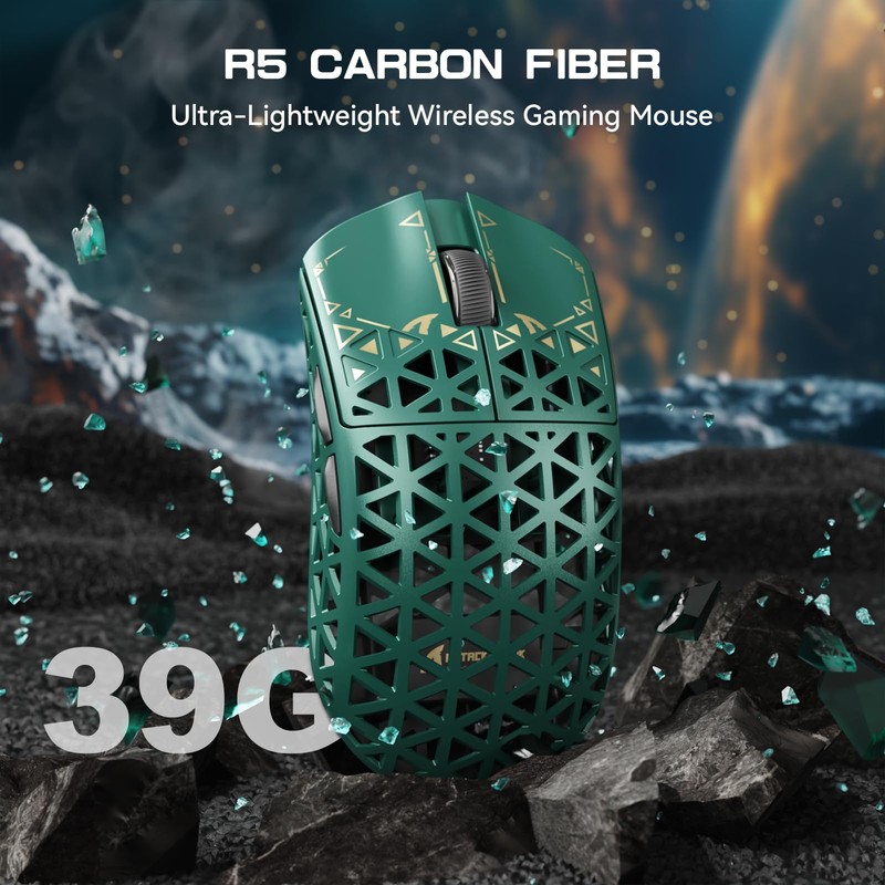 ATTACK SHARK R5Ultra 8K Carbon Fiber Wireless Gaming Mouse with