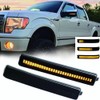 dunxunn 2Pcs Amber LED Dynamic Sequential Side Mirror Marker Turn