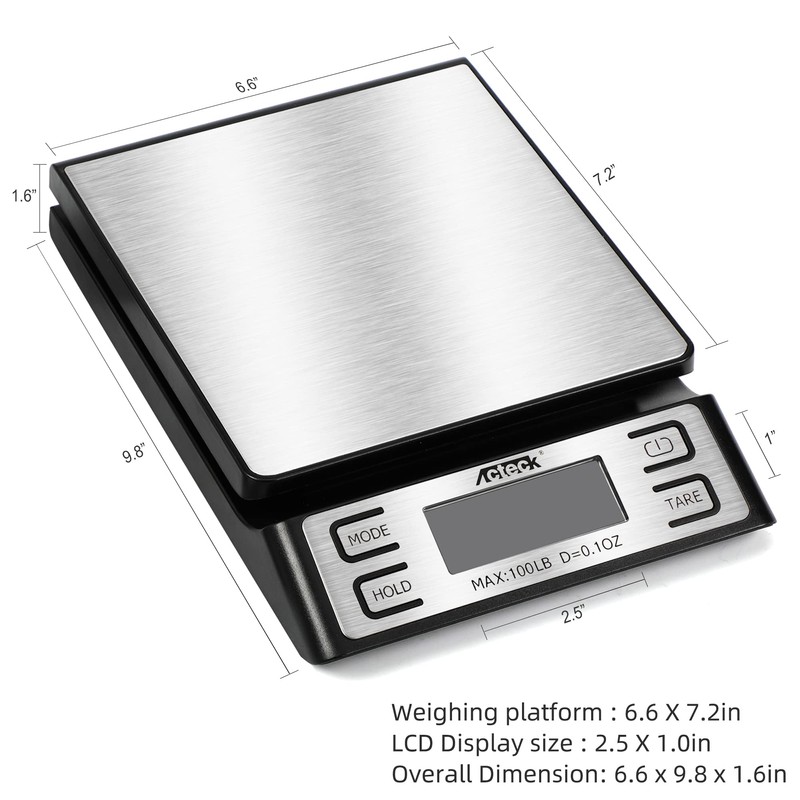 Acteck High Accuracy 0.1OZ Digital Shipping Scale, Postal Scale and