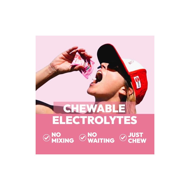 Saltstick Fastchews Electrolitos Masticables Sabor Sandía Hidratación Rápida Deporte Tabletas