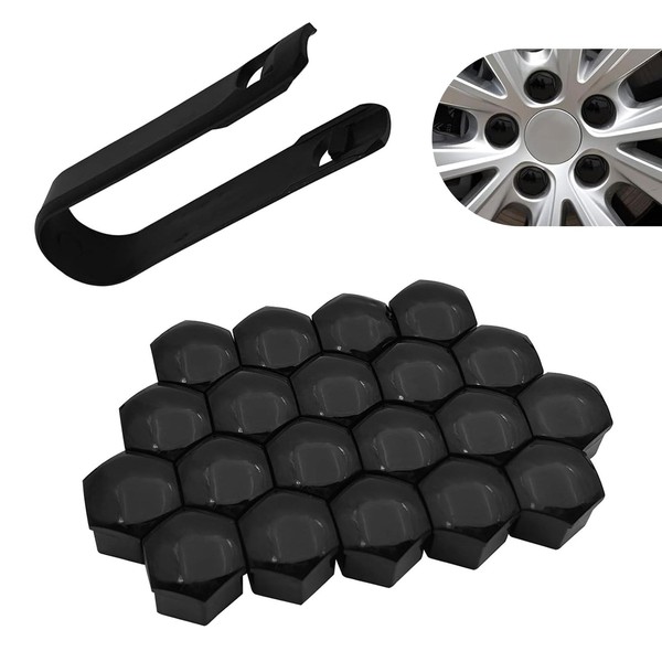 Dogary 20PCS Car Lug Nut Covers, 17 mm Hexagonal Center