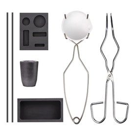 Graphite Torch Melting Casting Kit,8-in-1 Crucibles for Melting Metal Kit All in One Set Ingot Mould,Premium Graphite Crucible for Gold Silver Metal Melting