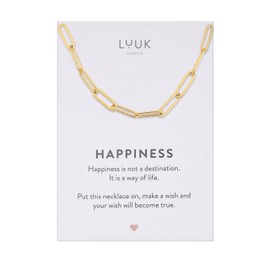 LUUK LIFESTYLE Necklace with Pendant, Chain Made of Waterproof Stainless Steel, Elegant Design & Everyday Chain for Women, Gift Idea, Jewellery, in Gold, Silver, Rose, Stainless Steel