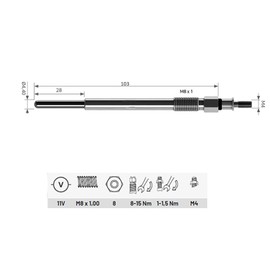 4 Pcs Heater Glow Plugs Intended For FORD Focus MK2, C-Max, Fusion, Fiesta MK5-6, Focus C-Max (1.4 TDCi, 1.6 TDCi) 2001 - Onwards - 2S6Q-6M090-BB, 1447128 - AUTORCE