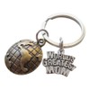 World's Greatest Mom Bronze World Globe Keychain