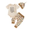 Newborn Baby Boy Fishing Outfit Letter Print Short Sleeve Romper
