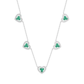 GOUWO Necklace with Pendant for Women 925 Sterling Silver Heart Water Drop Pendant Necklace Christmas Valentine's Day Party Wedding Anniversary Birthday Jewellery Gifts for Women, Cubic Zirconia,