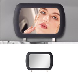 Honibaoto Car Sun Visor Vanity Mirror, Clip-on Automotive Makeup Sun-Shading, Vehicle Sun Visor Cosmetic Vanity Mirror for Women Girls, Universal Interior Car Accessories (Black)