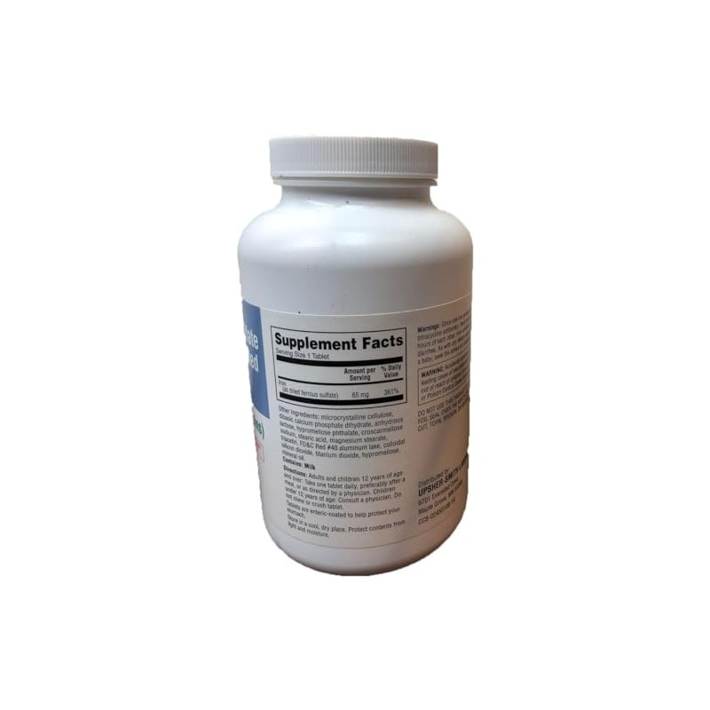 Upsher-Smith Ferrous Sulfate Enteric-Coated 325 mg 1000 Tablets