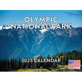 Olympic National Park Calendar 2025 Monthly Wall Calender Washington Nature 12 Month | American Made In The USA