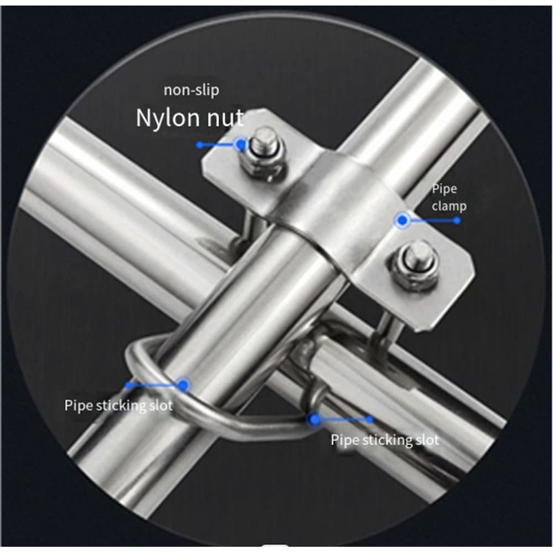 UtySty 4 Pack Cross Pipe Clamp for OD 3/4'' EMT