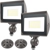 ECCFUTLL 80W Outdoor LED Flood Light with 1/2" Knuckle Mount