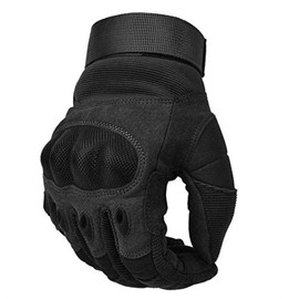 RATASK Heavy Duty Gloves, Paintball Airsoft Gloves, Hiking Camping Gloves (Black, L)